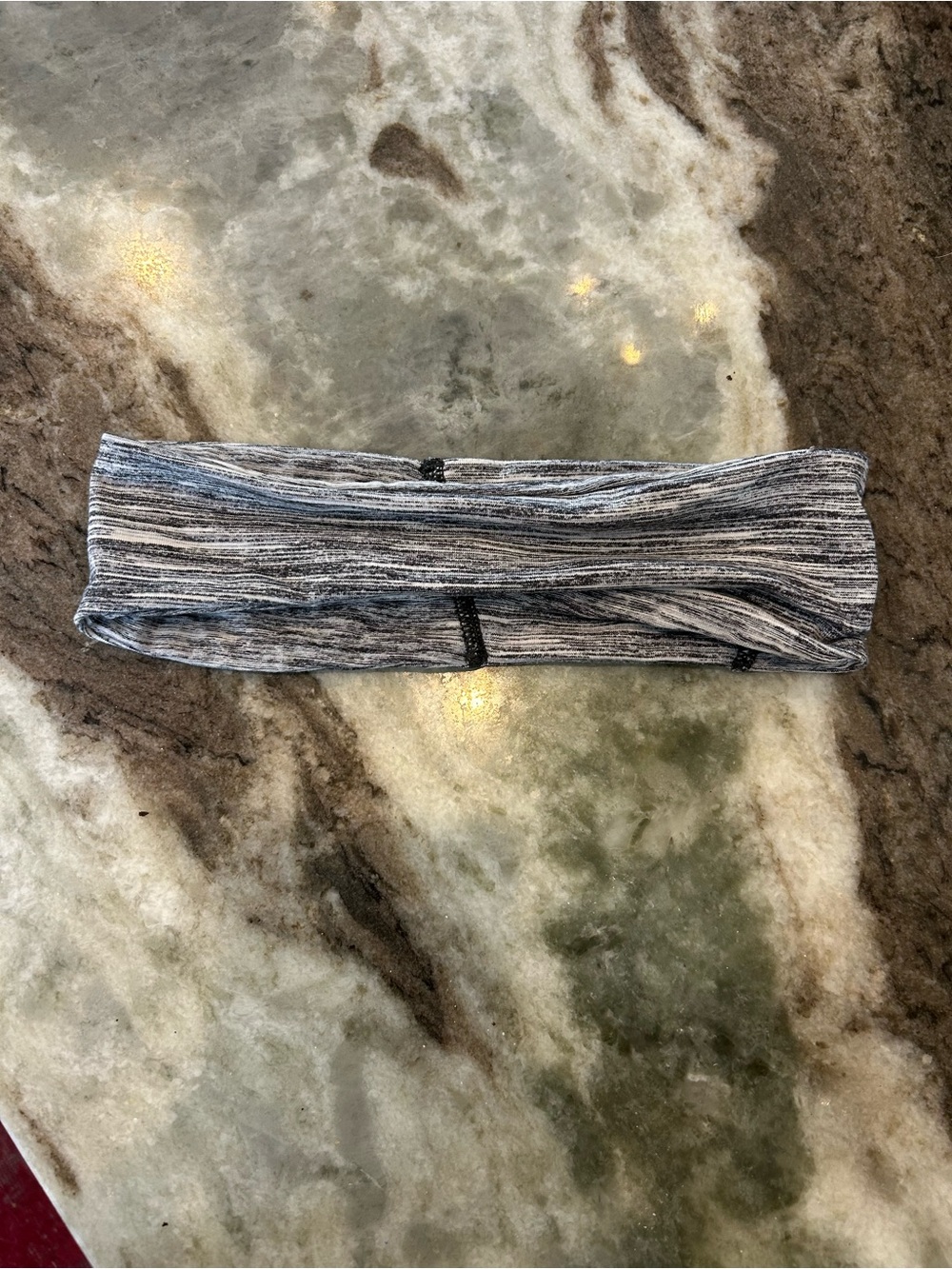 lululemon athletica Gray & Black Marled Stretch Headband GUC no tags
